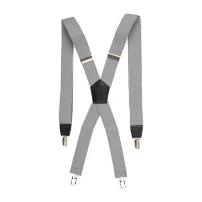 J. Ferrar Stretch Mens Mens Suspenders In Gray