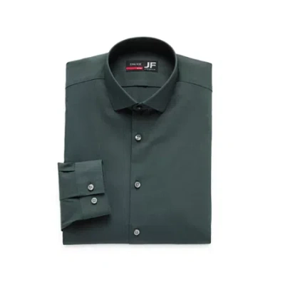 J. Ferrar Trutemp365(r) Mens Slim Fit Wrinkle Free Long Sleeve Dress Shirt In Green