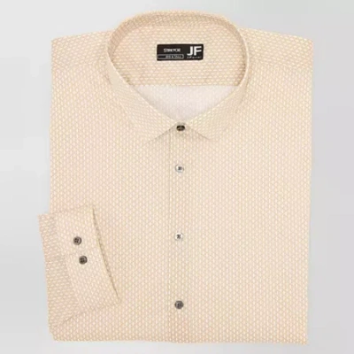 J. Ferrar Ultra Comfort Mens Big & Tall Stretch Fabric Wrinkle Free Long Sleeve Dress Shirt In Multi