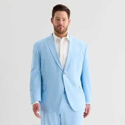 J. Ferrar Ultra Comfort Mens Regular Fit Big And Tall Suit Jacket In Blue