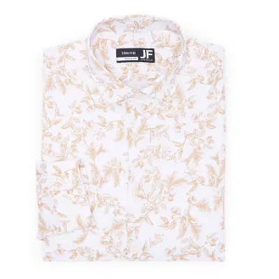 J. Ferrar Ultra Comfort Mens Regular Fit Stretch Fabric Wrinkle Free Long Sleeve Dress Shirt In White