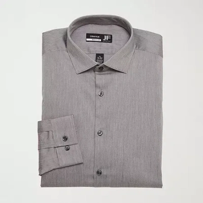 J. Ferrar Ultra Comfort Mens Regular Fit Wrinkle Free Long Sleeve Dress Shirt In Gray