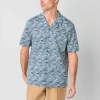 J. Ferrar Ultra Comfort Mens Short Sleeve Camp Shirt In Multi