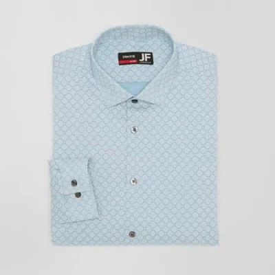 J. Ferrar Ultra Comfort Mens Slim Fit Stretch Fabric Wrinkle Free Long Sleeve Dress Shirt In Blue