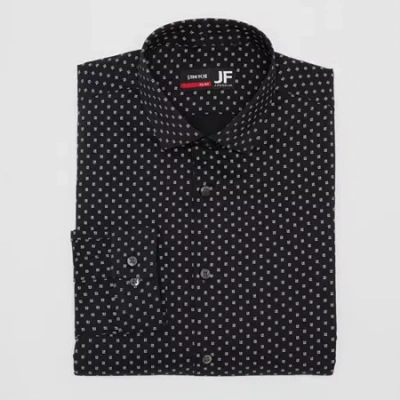 J. Ferrar Ultra Comfort Mens Slim Fit Stretch Fabric Wrinkle Free Long Sleeve Dress Shirt In Gray