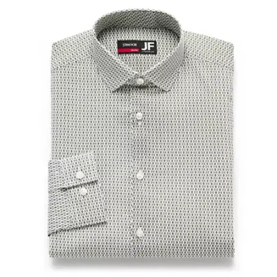 J. Ferrar Ultra Comfort Mens Slim Fit Stretch Fabric Wrinkle Free Long Sleeve Dress Shirt In Green