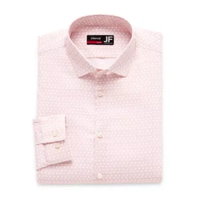 J. Ferrar Ultra Comfort Mens Slim Fit Stretch Fabric Wrinkle Free Long Sleeve Dress Shirt In Pink