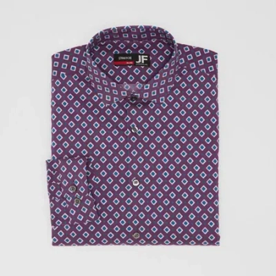 J. Ferrar Ultra Comfort Mens Slim Fit Stretch Fabric Wrinkle Free Long Sleeve Dress Shirt In Blue