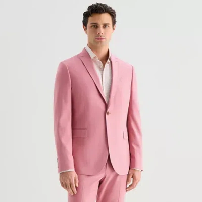 J. Ferrar Ultra Comfort Mens Slim Fit Suit Jacket In Pink