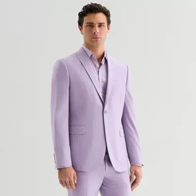 J. Ferrar Ultra Comfort Mens Slim Fit Suit Jacket In Purple