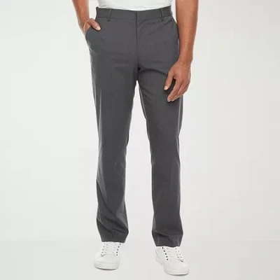 J. Ferrar Ultra Comfort Mens Super Slim Fit Flat Front Suit Pant In Black