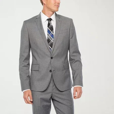 J. Ferrar Ultra Comfort Super Slim Fit Suit Jacket In Gray
