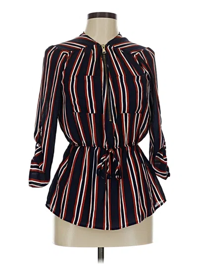 Pre-owned J For Justify 3/4 Sleeve Blouse In Black