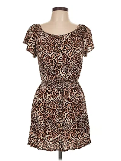 Pre-owned J For Justify Casual Dress In Brown