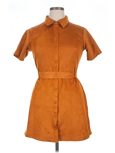 Pre-owned J For Justify Casual Dress In Brown