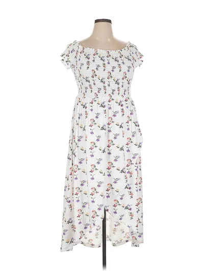 Pre-owned J For Justify Casual Dress In White