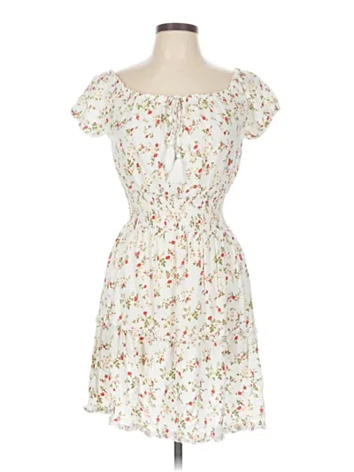 Pre-owned J For Justify Casual Dress In White