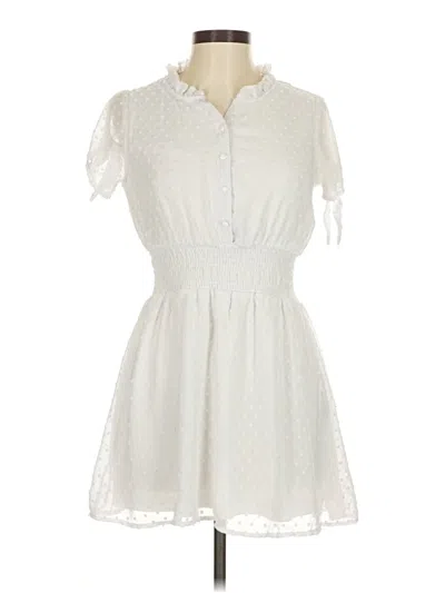 Pre-owned J For Justify Casual Dress In White