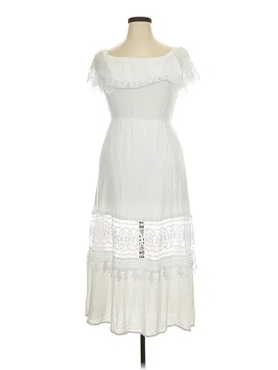 Pre-owned J For Justify Casual Dress In White