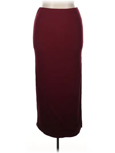 Pre-owned J For Justify Formal Skirt In Burgundy