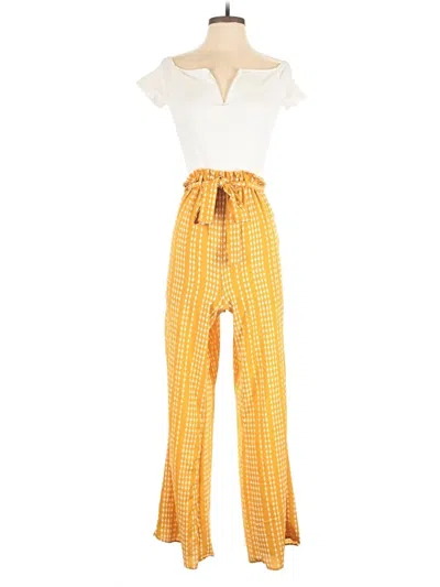 Pre-owned J For Justify Jumpsuit In Yellow