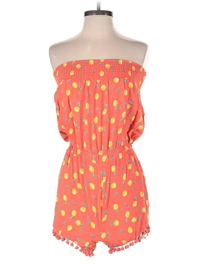 Pre-owned J For Justify Romper In Orange