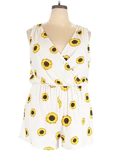 Pre-owned J For Justify Romper In Yellow