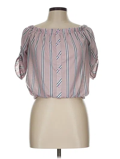 Pre-owned J For Justify Short Sleeve Blouse In Pink