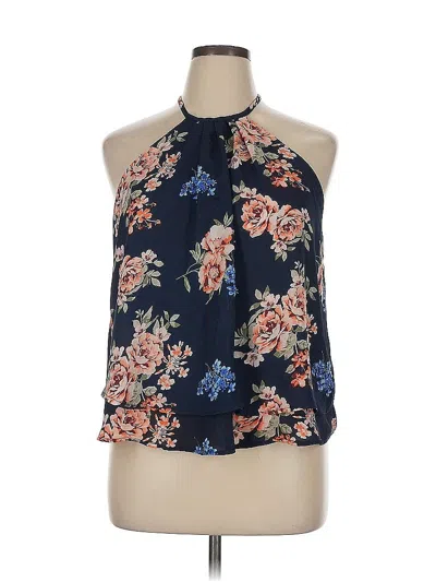 Pre-owned J For Justify Sleeveless Blouse In Blue