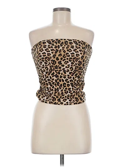 Pre-owned J For Justify Tube Top Brown Strapless Neckline Tops