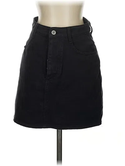 Pre-owned J. Galt Denim Skirt In Black