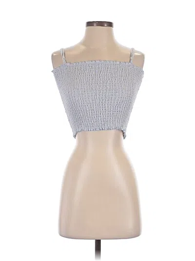 Pre-owned J. Galt Tank Top Silver Strapless Neckline Tops