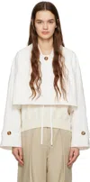 J Koo White Crinkled Jacket In White