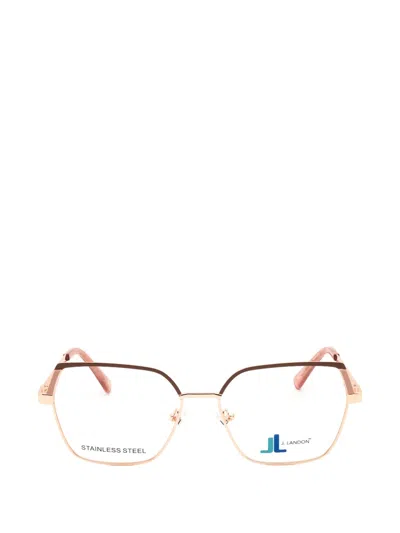 J. Landon Geometric-frame Glasses In Gold