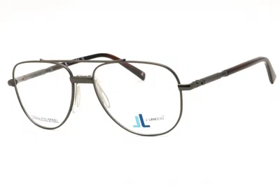 J. Landon Jl1010 Aviator Metal Frame Eyeglasses In Gunmetal