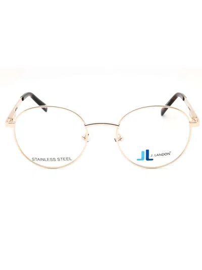 J. Landon Jl1014 Eyeglasses In Pale Gold/clear Demo Lens