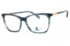 J. Landon Jl50022 Acetate Rectangular Eyeglasses In Blue