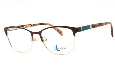 J. Landon Jl5009 Metal Oval Eyeglasses In Brown