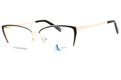 J. Landon Jl5010 Cat-eye Metal Eyeglasses In Black