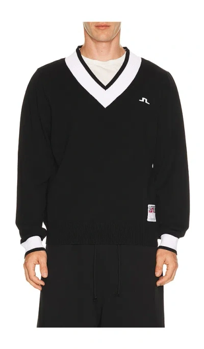 J. Lindeberg 30y Nikolas Knit Sweater In Black