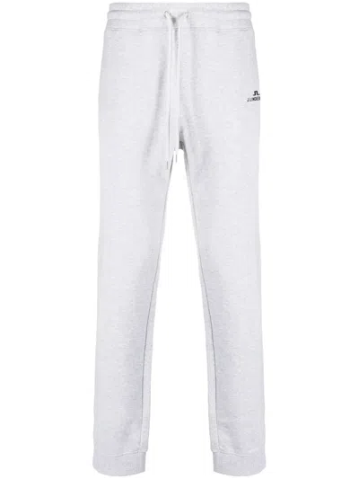 J. Lindeberg Alpha Drawstring Logo-print Track-pants In 灰色