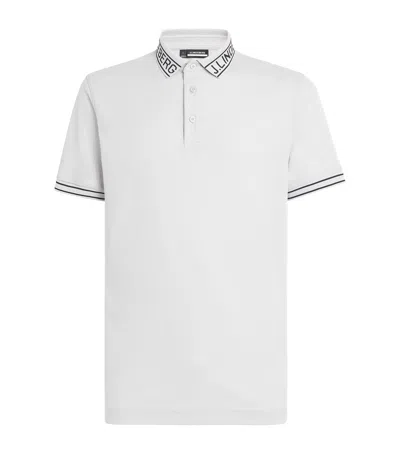 J. Lindeberg Austin Piqué Polo Shirt In White