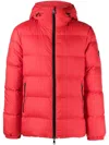 J. Lindeberg Barrel Padded Zipped-up Jacket In Red