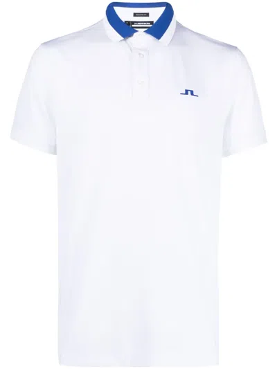 J. Lindeberg Benji Logo-print Polo Shirt In White