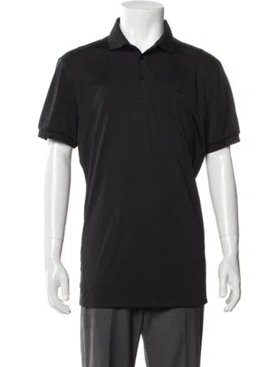 Pre-owned J. Lindeberg Collar Short Sleeve Polo Shirt W/ Tags In Black