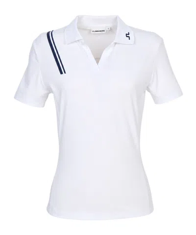 J. Lindeberg Collared Short-sleeved T-shirt In White
