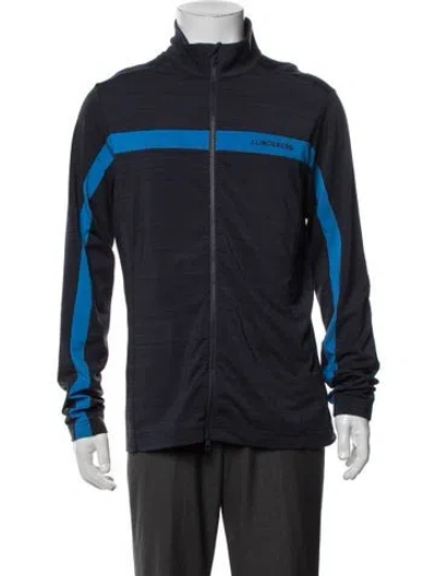 Pre-owned J. Lindeberg Colorblock Pattern Jacket In Blue