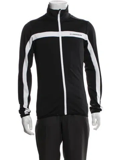 Pre-owned J. Lindeberg Colorblock Pattern Performance Jacket In Black