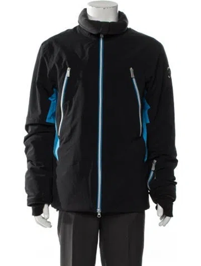 Pre-owned J. Lindeberg Colorblock Pattern Windbreaker In Black