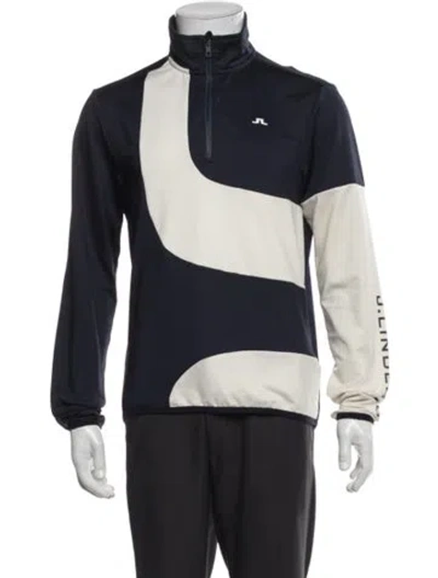 Pre-owned J. Lindeberg Colorblock Pattern Windbreaker In Blue